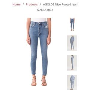 AGolde Nico high rise jean size 26